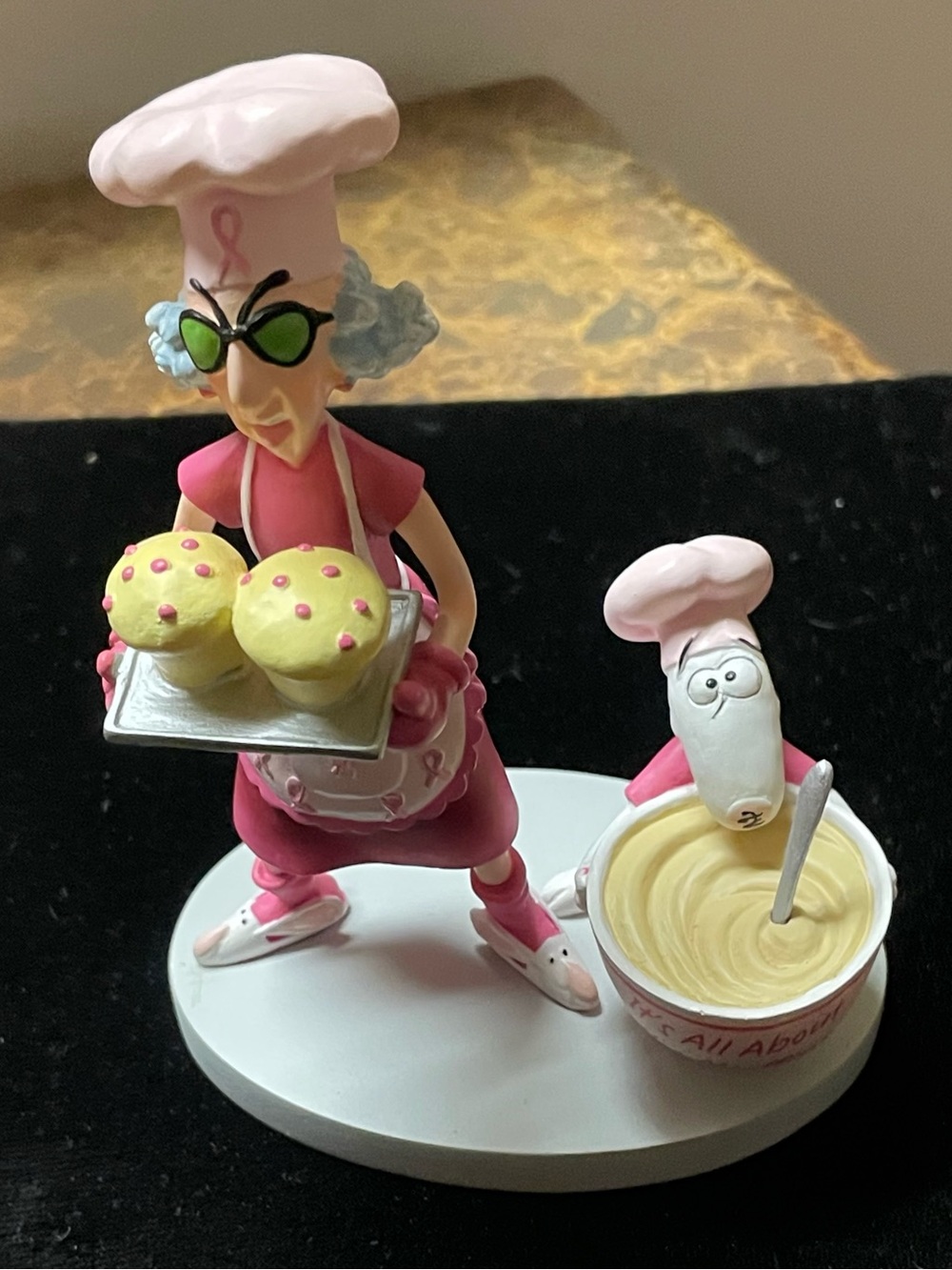 Pink Chef Maxine Breast Cancer Awareness Figurine - Hallmark